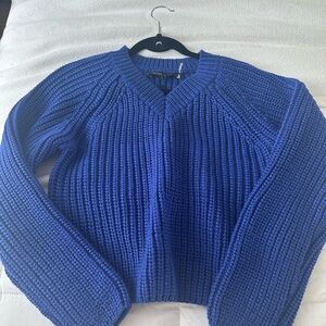 English Factory Royal Blue V-Neck Sweater